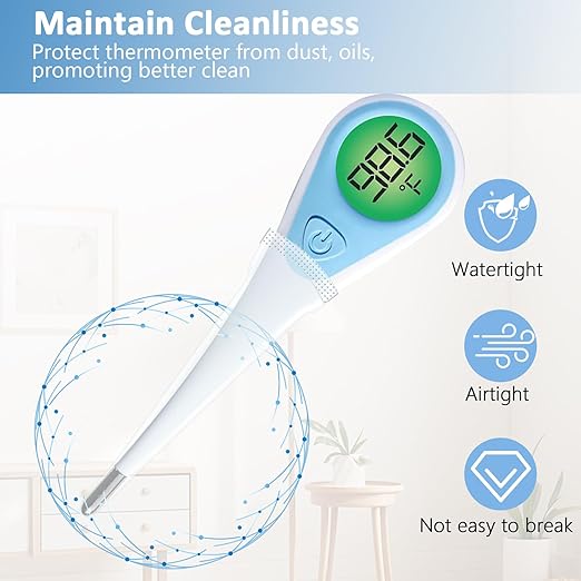 100 Pack Thermometer Probe Covers Compatible with Vicks - Disposable Thermometer Sleeves, Convenient to Use and Enhance Comfort, Clear Temperature Sheath Sleeves for Oral and Rectal