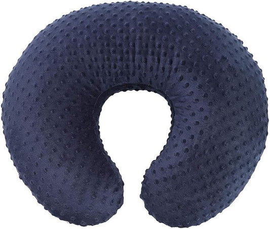 iEvolve Minky Nursing Pillow Cover Breast Feeding Pillow Cover Slipcover U Shape for Baby Boy Girl,Cover Only(Navyblue)
