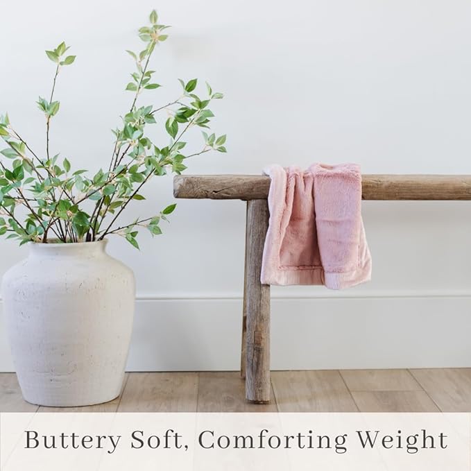 SARANONI Luxury Security Blankets for Babies | Ultra-Soft Lush and Boutique Quality Baby Blanket | Ballet Slipper Pink, Mini - 15" x 20"