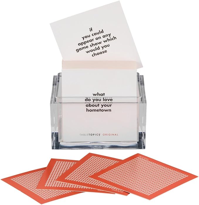 TableTopics Original Conversation Starter Cards for Adults to Break The Ice with 135 Questions for Parties, Gatherings, Small Groups, & Team-Building