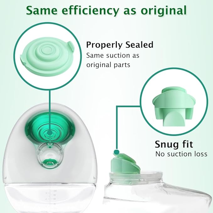 6pcs Duckbill Valves and 4pcs Pump Seals Diaphragm Compatible with Elvie Breast Pump, Replace for Elvie Pump Valves and Diaphragm, Pump Seal Used for Original Flange