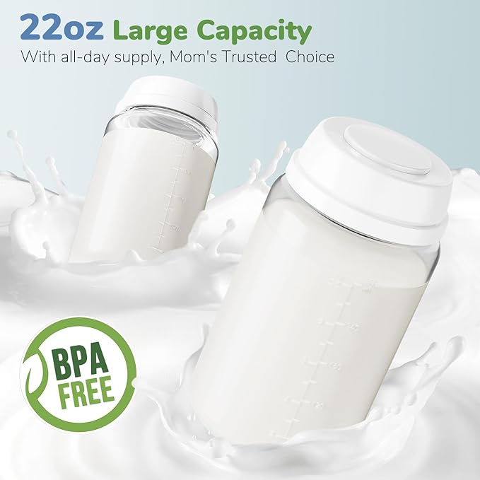22oz Portable Breast Milk Cooler Bottle-Breastmilk Chiller for Outdoor Travel Mom, Keeps Milk Fresh Cooling for 24 Hours,Breastfeeding Essentials with 2pcs Bottle for Breastmilk Storage