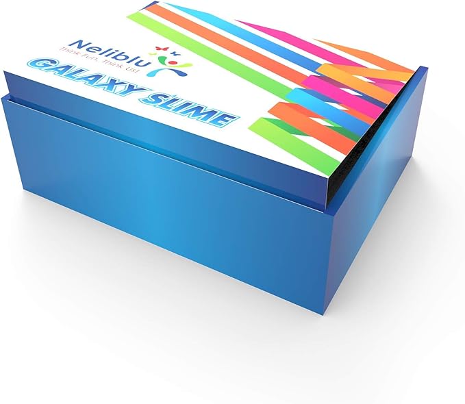 Neliblu Galaxy Slime Kit - 12 Pack of 4 oz Galaxy Slime Party Favors for Kids, Fun DIY Decoration and Self-Calming Toys - Marble Rainbow Slime Set for Girls - Goodie Bag Stuffers and Birthday Gifts