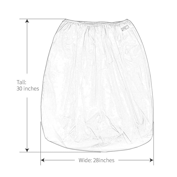 ALVABABY 2 Pack Reusable Diaper Pail Liner for Cloth Diaper,Rubbish Bag,Laundry,Fits for 13.3 Gallon Trash Can and Diaper Pails,Kitchen Garbage Cans Black +Gray PL-B2629