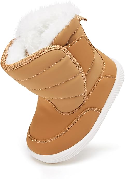 BMCiTYBM Baby Boy Girl Snow Boots Waterproof Winter Warm Booties Nonslip Lightweight Outdoor Shoes for First Walkers 6 9 12 18 24 Months(Infant/Toddler)