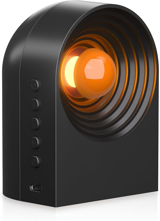 UNEEDE White Noise Sound Machine with Bluetooth Functionality, Night Light, Portable Bluetooth Speaker with Noise Canceling for Office & Sleeping, Meditation, Gathering (Black)