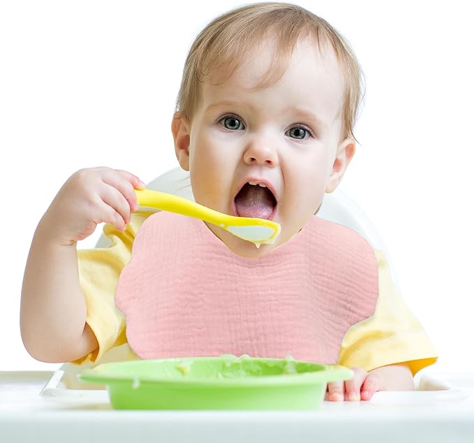 Muslin Baby Bibs for Drooling and Teething Newborn Drool Bibs for Baby Girl Boy