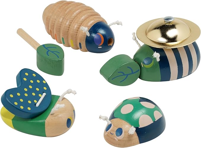 Manhattan Toy Folklore Bug Quartet 4-Piece Musical Wooden Toy Set for Toddlers