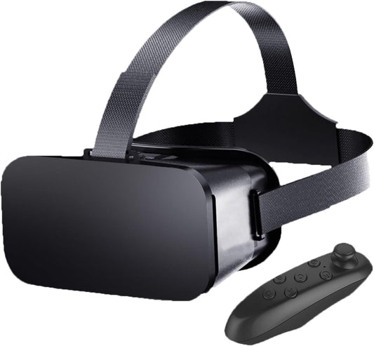 VR Headset for Phone with Controller, Anti-Blue Lens PD & Fl Adjustable Virtual Reality Goggles Set for Kids and Adults, Compatible with iPhone 16/15/14/13/12 Samsung Android 4.5-6.7"