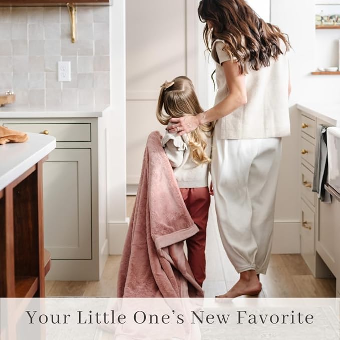 SARANONI Luxury Lush Kids Blanket | Ultra-Soft & Cozy Plush Comfy Blankets for Kids & Teens | Ballet Slipper Pink - 40” x 60”