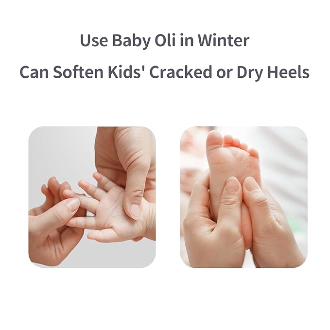 NENNEKO Baby Oil – Organic Unscented Baby Massage Oil for Newborns, Enriched with Mineral & Sunflower Oil – Gentle Moisturizer & Soothing Care – Coconut Oil for Soft, Hydrated Baby Skin