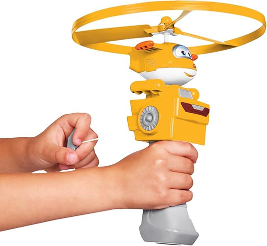 Super Wings Outdoor Toys, Golden Boy Flying Toys for Kids Ages 3-5 4-8, Toddler Outdoor Games Flying Discs, Outside Toys Airplane Launcher Toy for Kids Boys Girls Age 3 4 5 6 7 8 9+