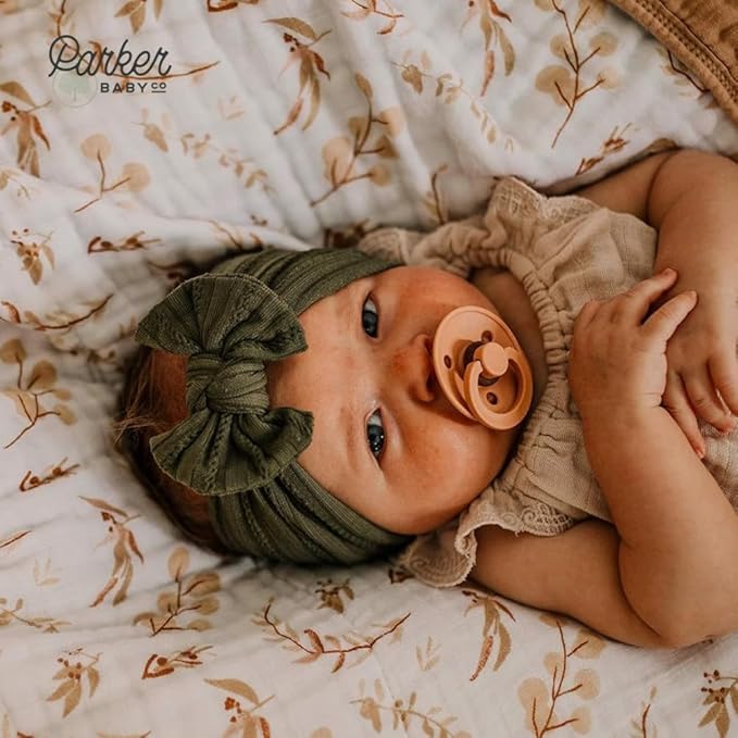 Parker Baby Muslin Blanket | 100% Soft Cotton Toddler Quilt & Baby Muslin Swaddle | Gender Neutral Design 47" x 47" Blanket