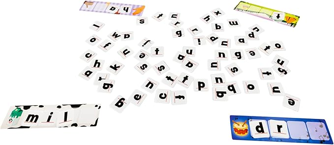 ORCHARD TOYS Match & Spell Game - New Art, Develop Your Children's Early Reading and Spelling Skills in This Updated, Fun Word-Building, 2 Ways to Play, for Ages 4+, Single or Multiplayer