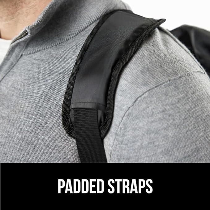 GORILLA GRIP Car Seat Travel Bag for Airplane Gate Check, Easy Carry Padded Backpack Bags Cover Carseats, Infant Baby Carriers and Toddler Booster Seats for Airport, Child Air Travels Essential, Black