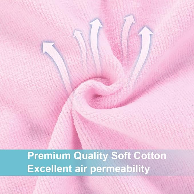 MICHLEY Unisex Baby Animal Hooded Bath Towel Soft Cotton Beach Swimming Bathrobe for 0-6T, Pink Fox