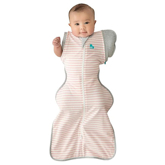 Love to Dream Swaddle Up Transition Swaddle, Patented Zip-Off Wings, Gently Help Baby Transition from Being Swaddled to Arms Free When Showing Signs of Rolling, 1.0 TOG, 19-24 lbs, Pink