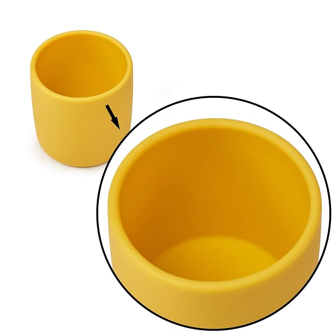 Silicone Toddler Cup 6 oz,Toddler Open Cups Study and Durable, for Baby Shower Gifts, Training Cups for Toddlers 1-3 years (Pink)