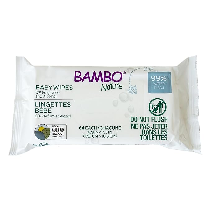 Bambo Nature USDA Certified Biobased Baby Wipes 768 Count