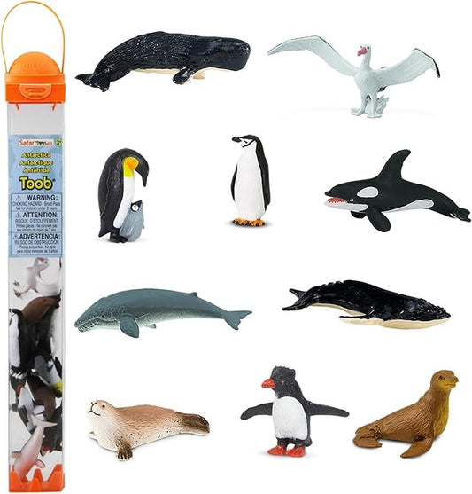 Safari Ltd. Antarctica Toob - Toy Figurines Penguins, Whales, Seals, & More- Fun Educational Play Toy Figure Set for Boys, Girls & Kids 3+