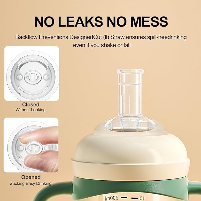 Baby Sippy Cup 240ml/8oz, Toddler Water Drinking Bottle with Non-Spill Valved Spout for 6+ Months, Orange/1Pack