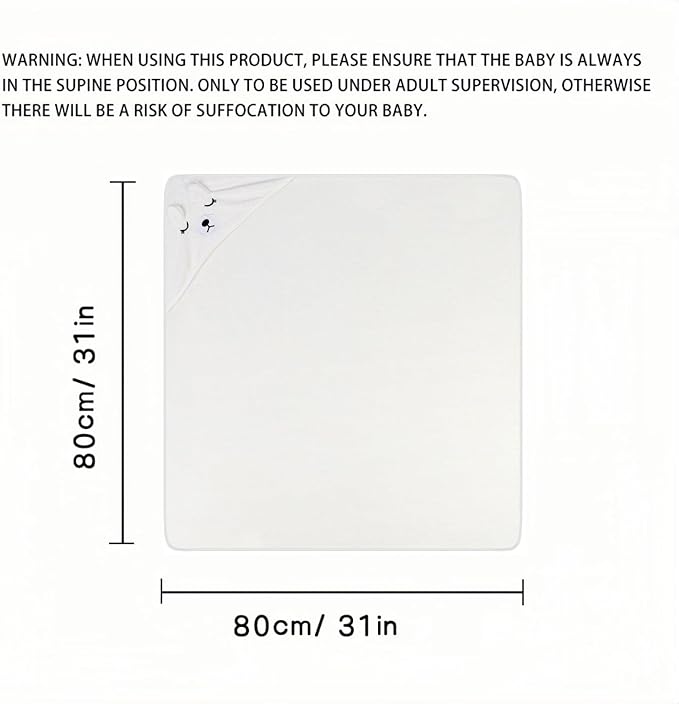 Baby Hooded Towels,31 x 31 in Baby Washcloths, Infant Super Soft Baby Bath Towels with Hood for Toddlers1-3,Highly Absorbent Viscose Hooded Towel for Boys, Girls, Newborn Essentials