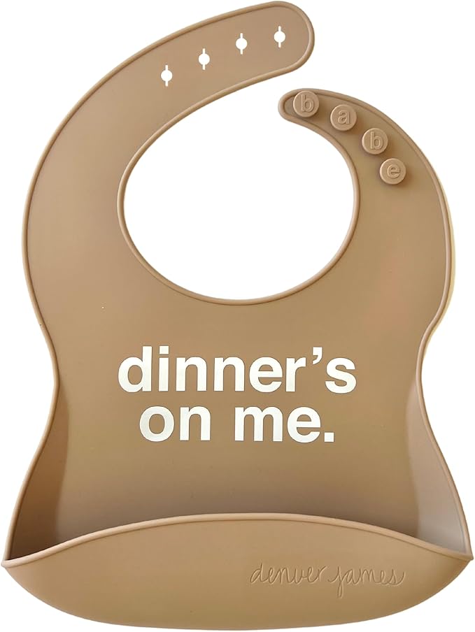Denver James Silicone Feeding Bibs | Dishwasher Safe. Waterproof. Adjustable.