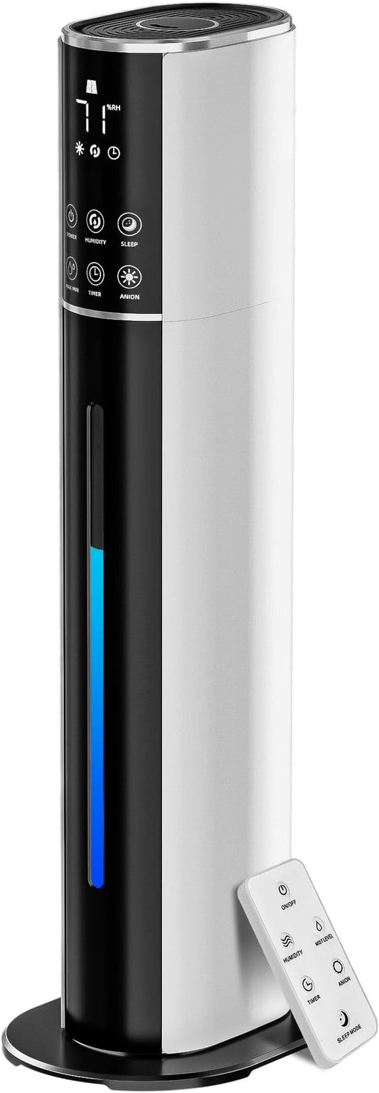 LUDATIDO Large Humidifier for Bedroom, 9L/2.5Gallon Cool Mist Humidifier with Humidistat, 360°Nozzle,350ML/H BigMist Level, Cover up to 550ft², Quiet 30db with essential oil diffuser