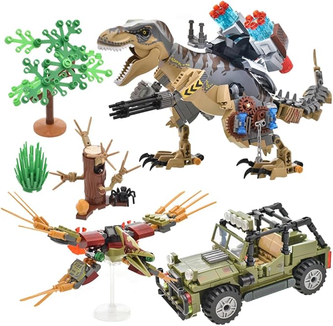 Mesiondy Building Blocks Toys Set 725 Pcs for Age 8 9 10 11 12 13 14 Years, Dinosaur Park World,Birthday Gifts for Boys and Girls……