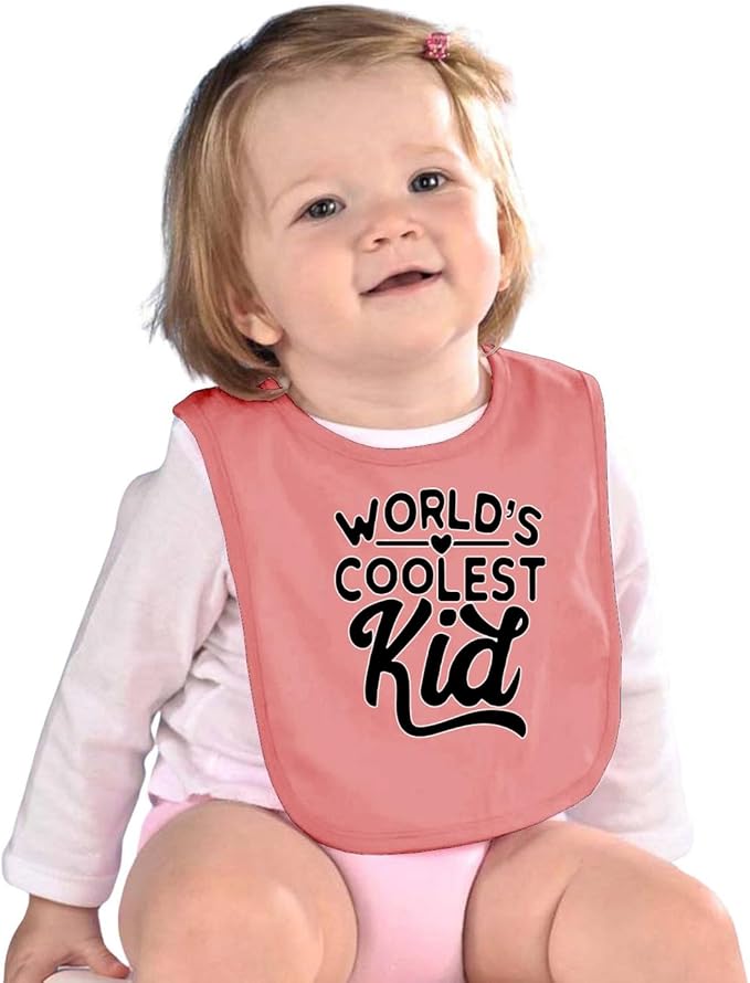 World's Coolest Kid Funny Cute Humor Infant Premium Jersey Baby Bib
