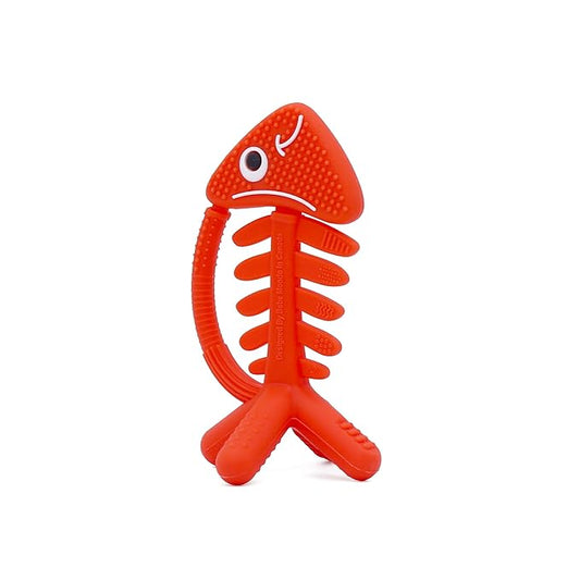 3in1 Infant Toys, Baby Teething Toys 0-3-6-12 Months, Teethers for Babies 3-6 6-12 Months for Teething Relief, Gifts, Silicone, Sensory, Baby Toys 0-6 Months,USA Patent Pending,Coral Fish