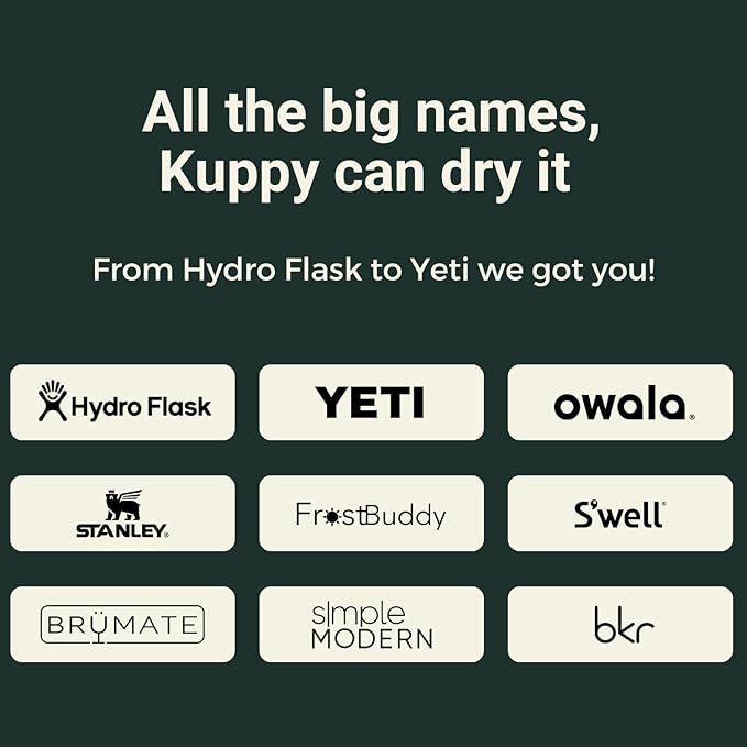 Kuppy Silicone Water Bottle Drying Rack - Fast-Dry Bottle Dryer for 20-64oz Cups - Reusable Food Storage Bag Drying Rack - Compatible with Stanley, Owala, Stasher (Gray, 4-Pack)