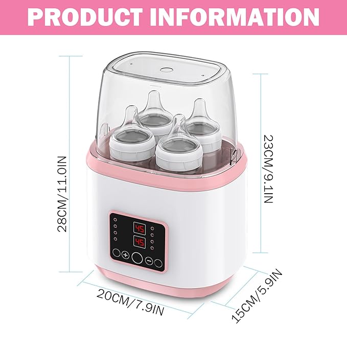 Baby Bottle Warmer ＆ Steriliser Temperature Adjustable Portable Bottle Warmer Remote Control Baby Food Heater with LCD Display for Breastmilk or Formula, Style 2, Xmas Decorations