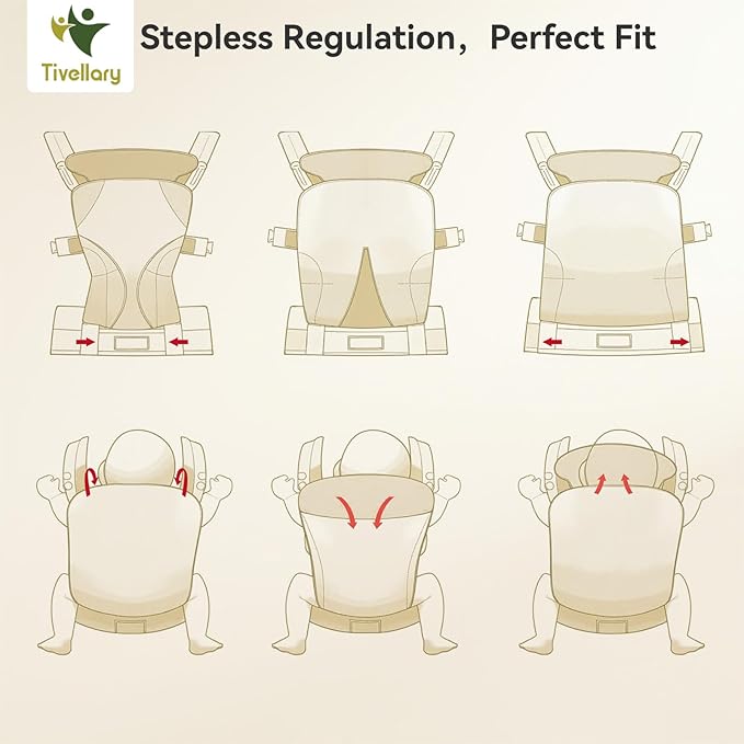 Reversible Baby Carrier – Black Solid & Leopard Print; Lightweight & Breathable Lyocell Fabric; Ergonomic Lumbar Support and Quick Hands-Free Wear for Newborn to Toddler (7–44 lbs)