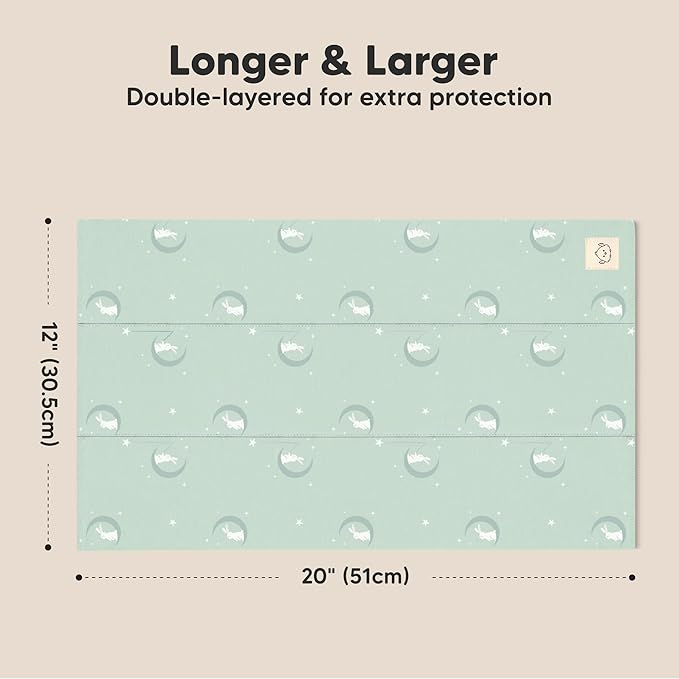 Organic Burp Cloths Baby Boy, Girl - 6-Pack Large Cotton Burping Cloths for Babies, Spit Up Rags, Super Absorbent, Ultra Soft Newborn Rag, Gender Neutral, Machine Washable, Durable (Lunaris)