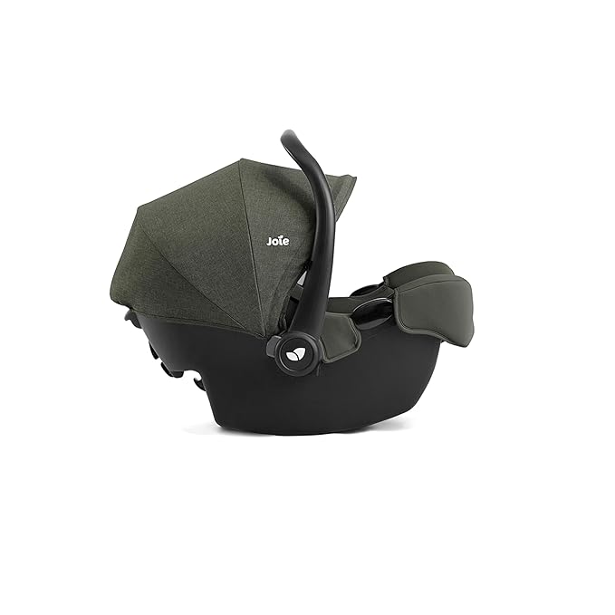 Joie Rue Lightweight Infant Car Seat & Anti-Rebound Base –Side-Impact Protection, 5-Point Harness, and UPF 50+ Canopy for Newborns and Infants (Evergreen)