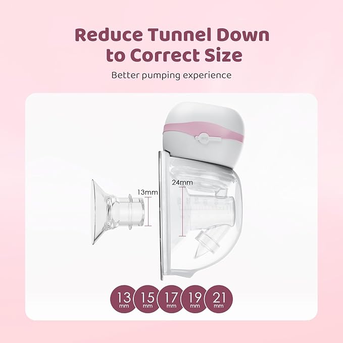 Flange Inserts 8PCS 21mm for 24mm Flange/Shield, Flange Sizing Kit Silicone Flange Insert, Breastfeeding Essentials Kit for New Moms