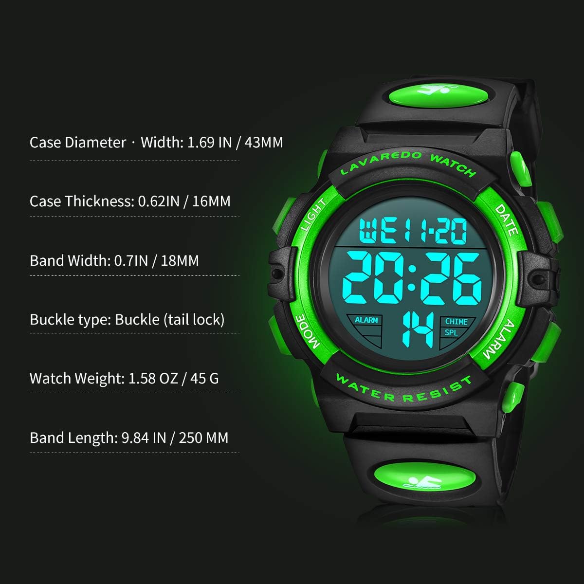 Kids Watch,Boys Watch for 3-15 Year Old Boys,Digital Sport Outdoor Multifunctional Chronograph LED 50 M Waterproof Alarm Calendar Analog Watch for Children with Silicone Band,Kids Gift