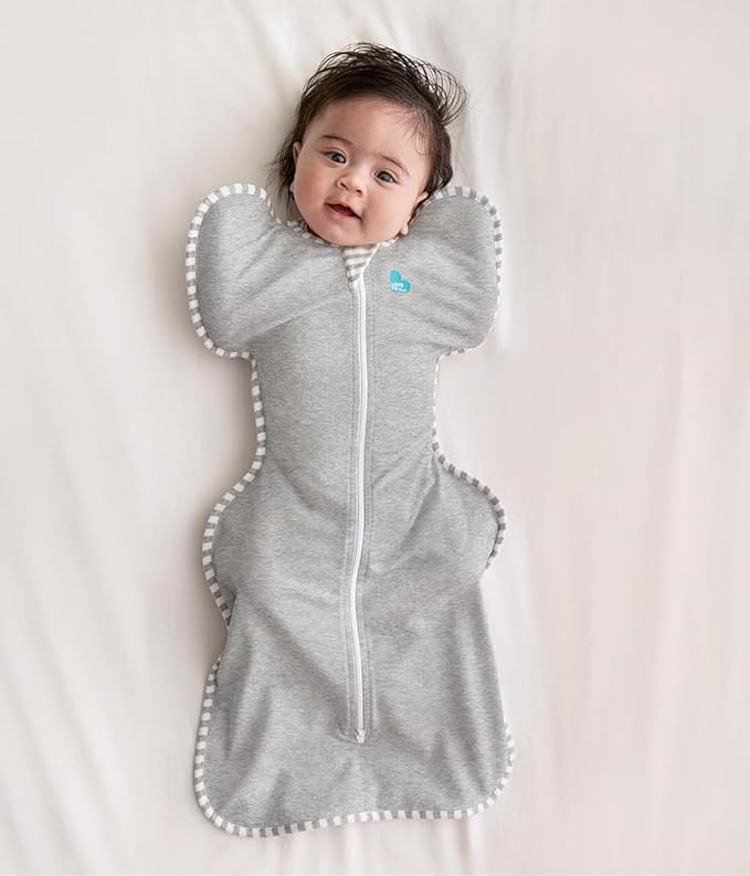 Love to Dream Swaddle UP, Baby Sleep Sack, Self-Soothing Swaddles for Newborns, Improves Sleep, Snug Fit Helps Calm Startle Reflex, New Born Essentials for Baby, Small 8-13lbs, Gray