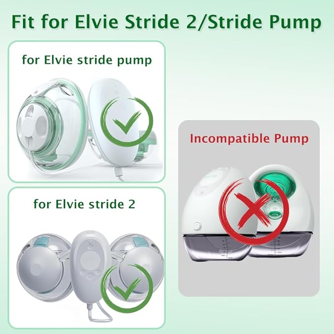2pc Duckbill Valves Compatible with Elvie Stride 2/Stride Pump Replacement Parts, for Stride2 Breast Pump Replacement Parts, Not Original Elvie Pump Accessories