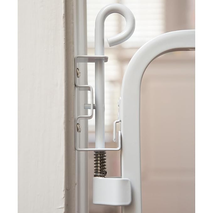 Cardinal Gates MG15 Auto-Lock Baby Gate for Stairs- Adjustable Indoor Dog Gate - Made of Aluminum to Ensure Kids & Pets Safety - 26.5 to 40.5 Inches Wide - White - USA Based Company