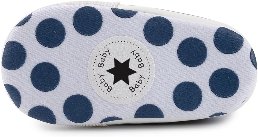 Meckior Baby Girls Boys Canvas Sneakers Soft Sole High-Top Ankle Infant First Walkers Crib Shoes