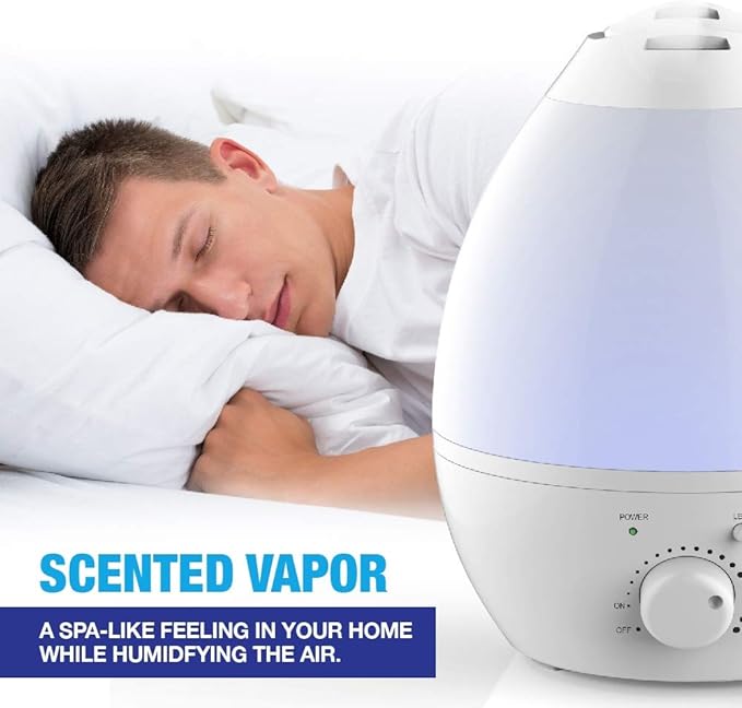 Bell+howell 7 Led Color Changing Humidifer With Aroma Diffuser, 3.8 lb