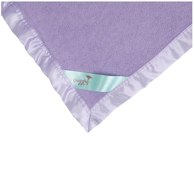 Bamboo Rayon Soft Purple Toddler Security Blanket - Thermal Lavender Baby Blanket with Satin Edging - Perfect for Naps, Car Carrier, Stroller Rides and Travel - 34 x 47 inches - Newborn Baby Blankie