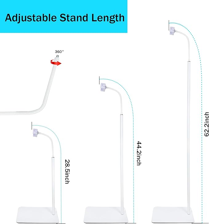 GUCHO Baby Monitor Mount Floor Stand Holder Compatible with Hello Baby,Infant Optics DXR-8 Pro,Nanit Pro,UKSUP,Vtech,OKAIDI Baby Monitor, Adjustable Universal Baby Monitor Mount