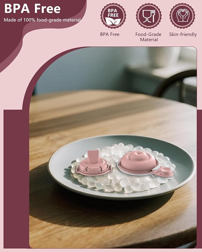 4PC Upgraded M9 Breast Pump Replacement Part, Including 2pcs Duckbill Valve and 2pcs Double-Layed Diaphragms for Momcozy Upgraded Mobile Flow | Upgraded M9, Valve, Diaphragms, 4PC Gray