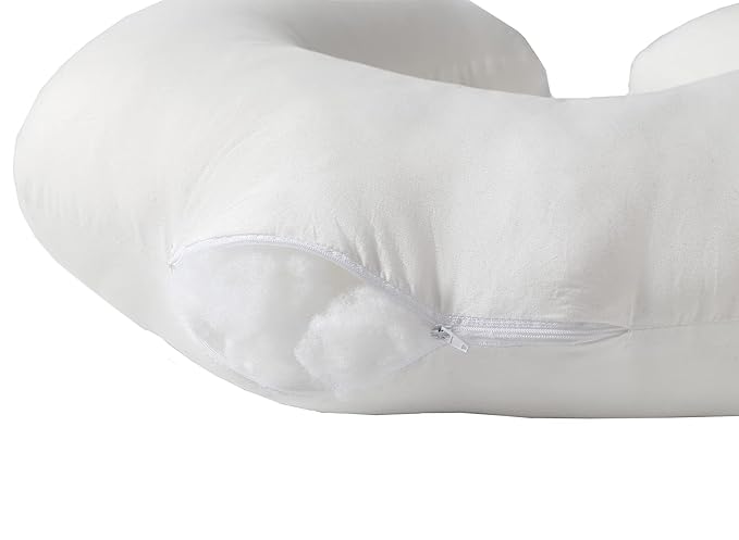 Nursing Pillow and Positioner with Cover for Breastfeeding and Bottle Feeding, Propping Baby, Tummy Time, Baby Sitting Support, Awake-Time Support (Pillow Only, 22" x 17.7" x 5.9")