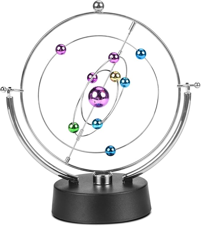 Solar System Planet Electronic Perpetual Motion Swing Balance Balls Office Desk Ornament Home Decoration Gift