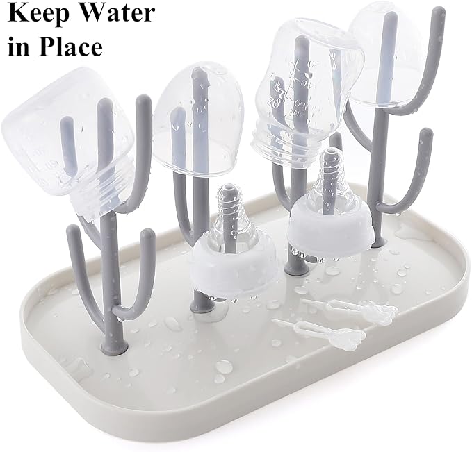 XYW Baby Bottle Drying Rack, Bottle Dryer Rack Holder, Space Saving Standing Drying Rack for Baby Bottles, Pump Part Cleaning, Countertop Drying Rack Baby Accessory