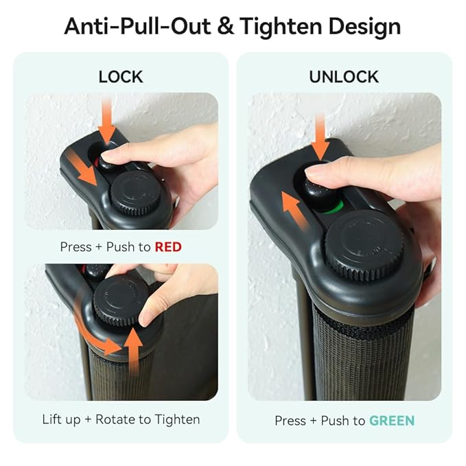 COMOMY 118" Retractable Baby Gates Extra Wide, Retractable Dog Gate for Large Openings, Extra Long Dog Gates for The House, Extra Large Mesh Pet Gate for Stairs, Doorways, Hallways, Indoor&Outdoor